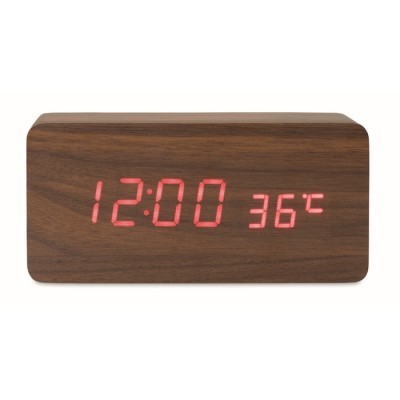 Reloj de madera con cargador personalizado